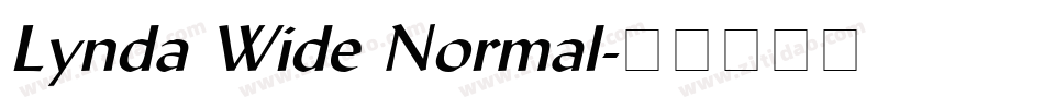 Lynda Wide Normal字体转换